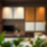 Elegant wall-mounted acoustic panels in a stylish living room