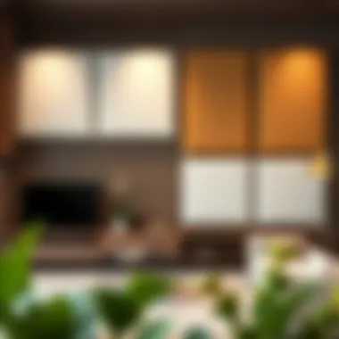 Stylish Acoustic Panels for Sound Absorption Elegant wall-mounted acoustic panels in a stylish living room