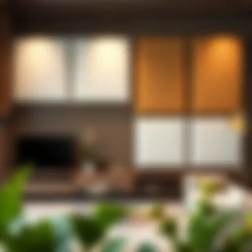 Stylish Acoustic Panels for Sound Absorption Elegant wall-mounted acoustic panels in a stylish living room