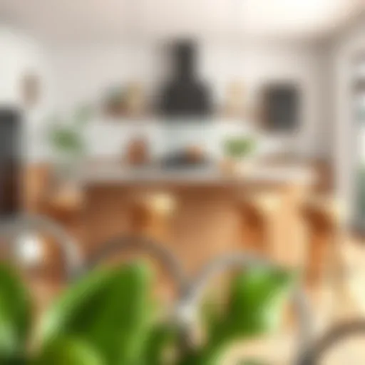 Stylish Kitchen Stools Around a Modern Island Stylish kitchen stools arranged around a modern island