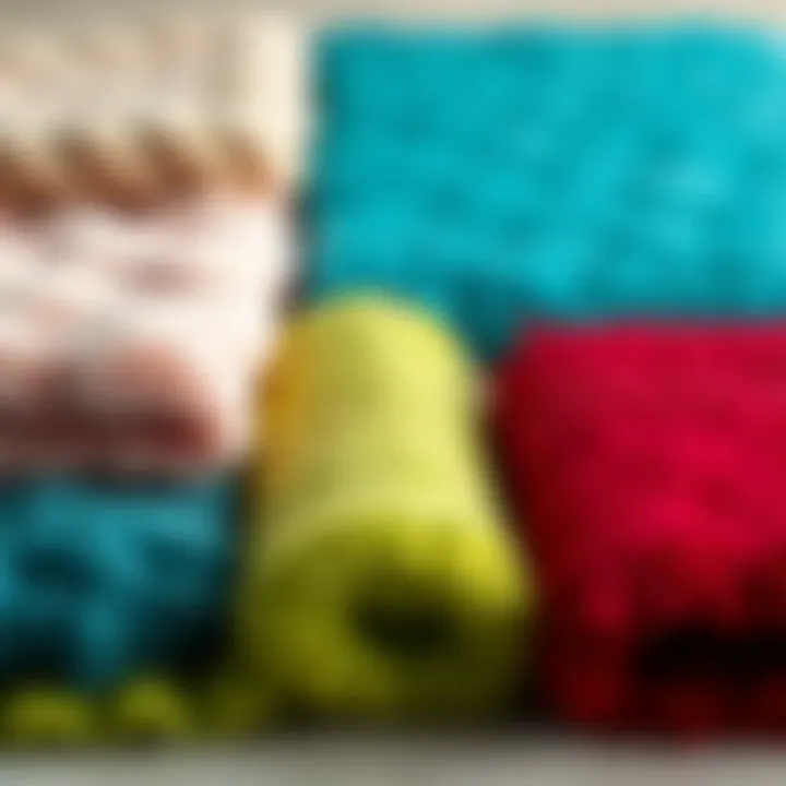 Diverse Textures and Vibrant Colors Variety of bath mats showcasing different textures and colors