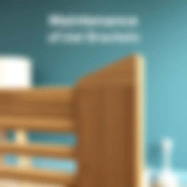 Visual guide for maintaining and caring for slat brackets