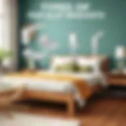 Illustration of bed frame slat brackets showcasing different types