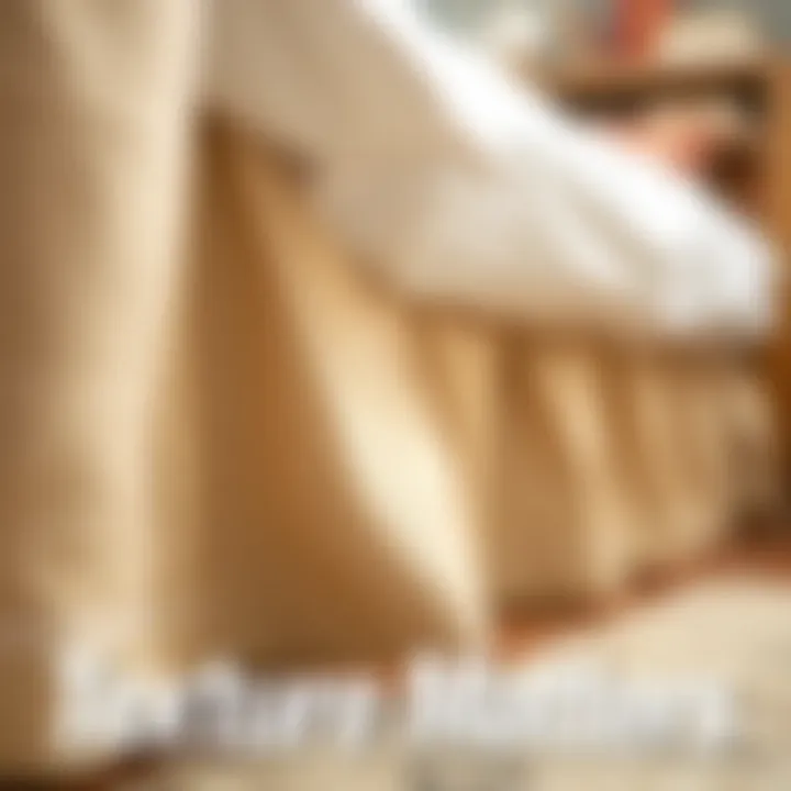 Texture Matters: Choosing the Right Fabric Close-up of fabric texture on an 18-inch drop bedskirt