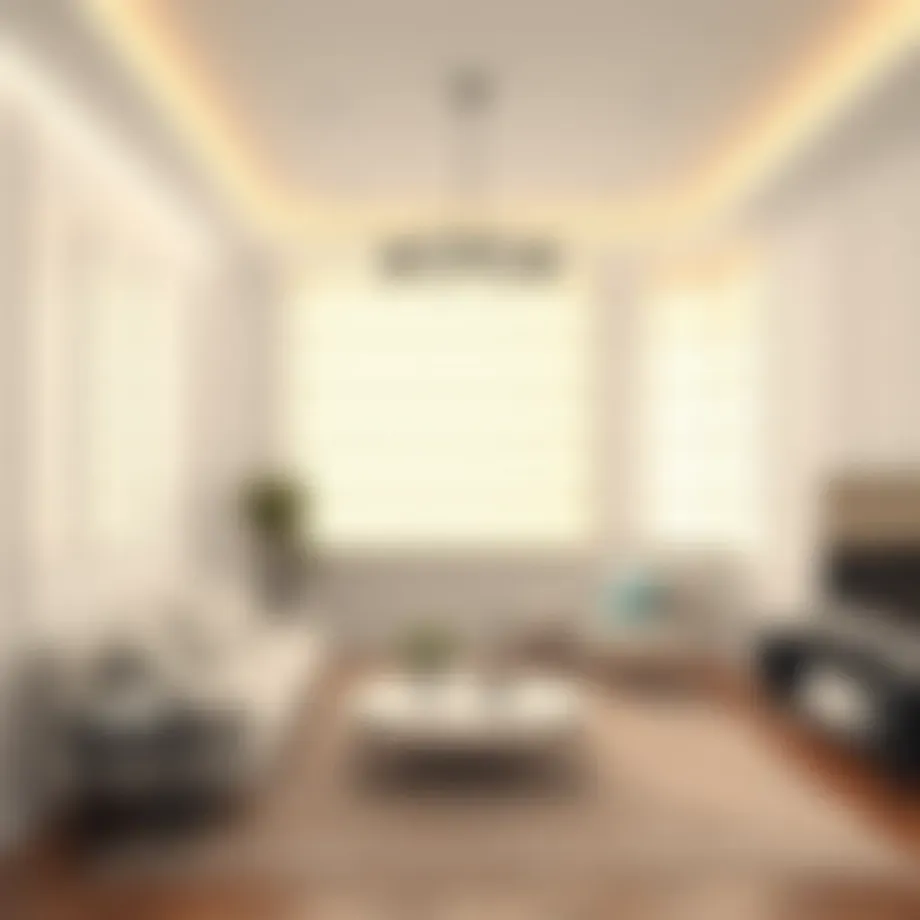 Innovative light panel designs in a modern living room
