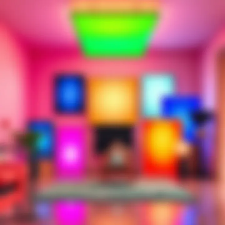 Colorful and Functional Light Panels Variety of light panels showcasing colors and functions