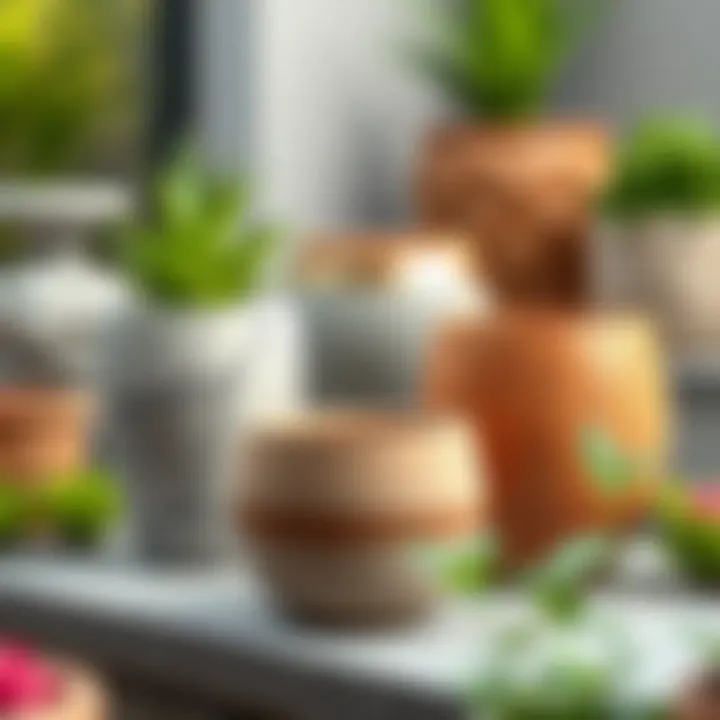 Elegant cement garden pots in various designs showcasing their aesthetic appeal