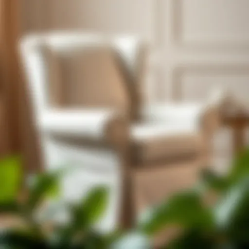 Elevate Your Armchair with Luxury Elegant armchair adorned with a luxurious chair cover