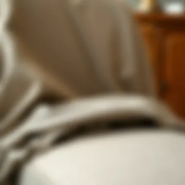 Close-up of a sustainable fabric chair cover