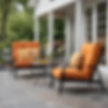 Trendy color palette for high back patio furniture