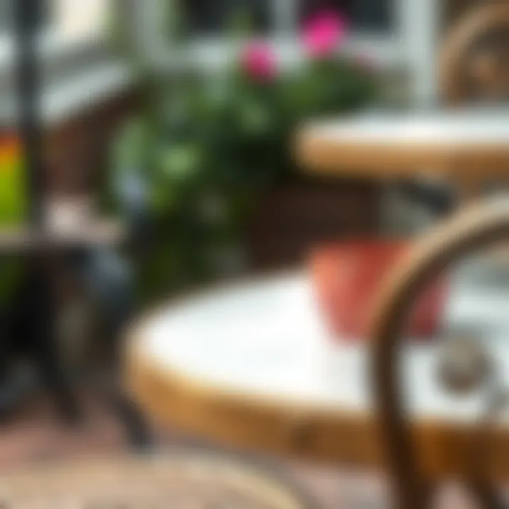 Durable Materials of French Bistro Sets Close-up of durable materials used in French bistro sets