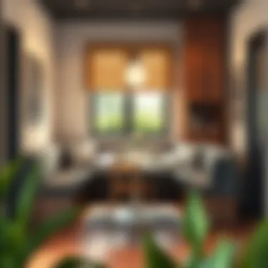 Compact kitchen dining area with a sleek bench set