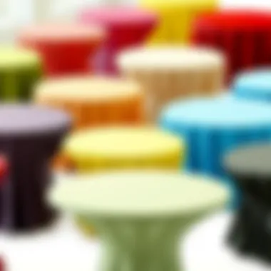 Variety of Colorful Plastic Table Covers Variety of colorful plastic table covers for round tables displayed together