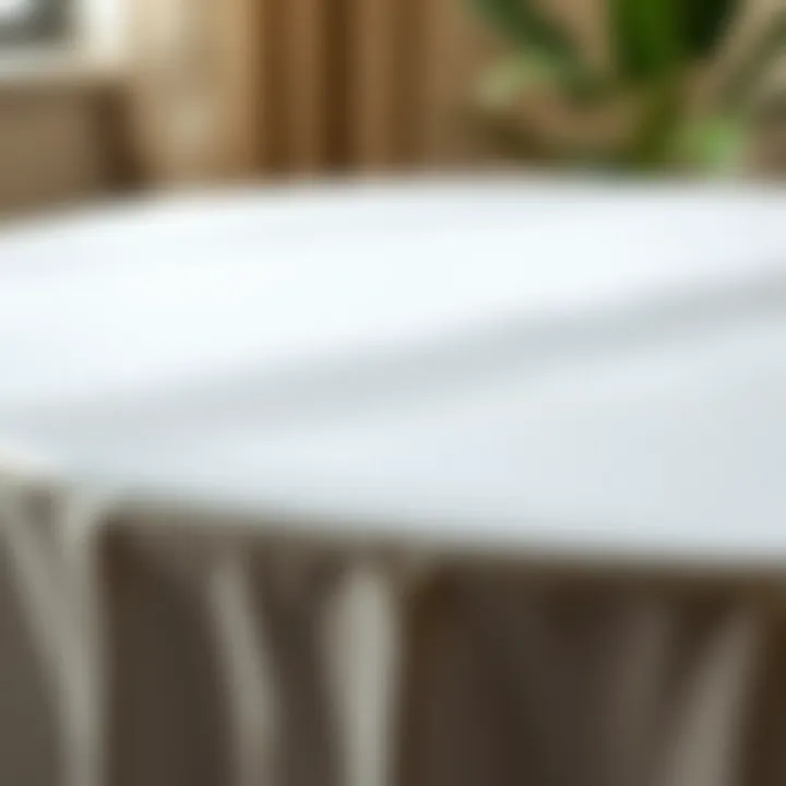 Texture and Design of Plastic Table Cover Close-up showcasing the texture and design of a plastic table cover