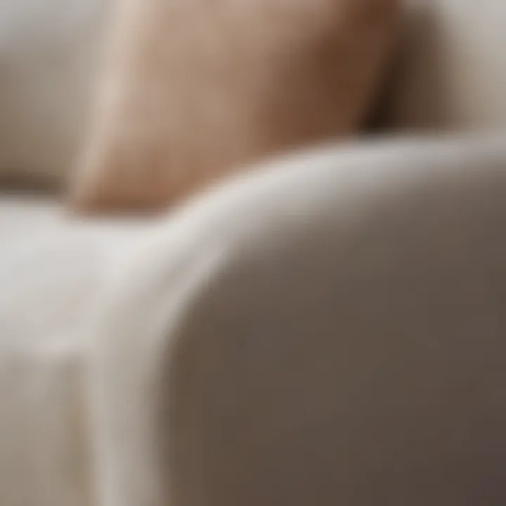 Close-up of various materials used for sofa covers, highlighting texture and quality