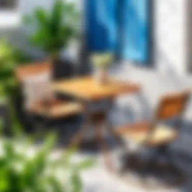 Variety of materials used in bistro sets showcasing durability and style