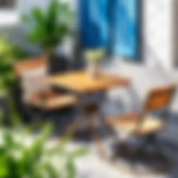 Variety of materials used in bistro sets showcasing durability and style