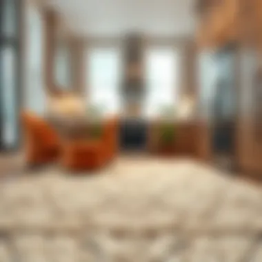 Luxurious Textures for Kitchen Aesthetics Luxurious texture of a modern kitchen rug