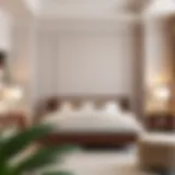 Elegant corner dresser chest in a modern bedroom setting