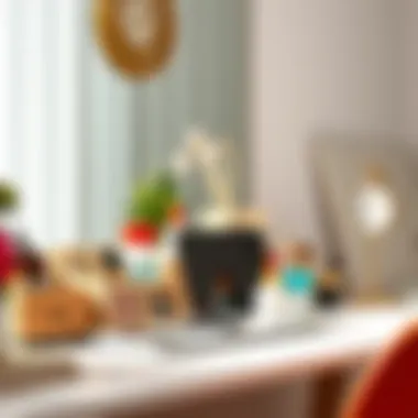 Creative Arrangement of Dressing Table Organizers Creative arrangement of diverse dressing table organizers enhancing decor