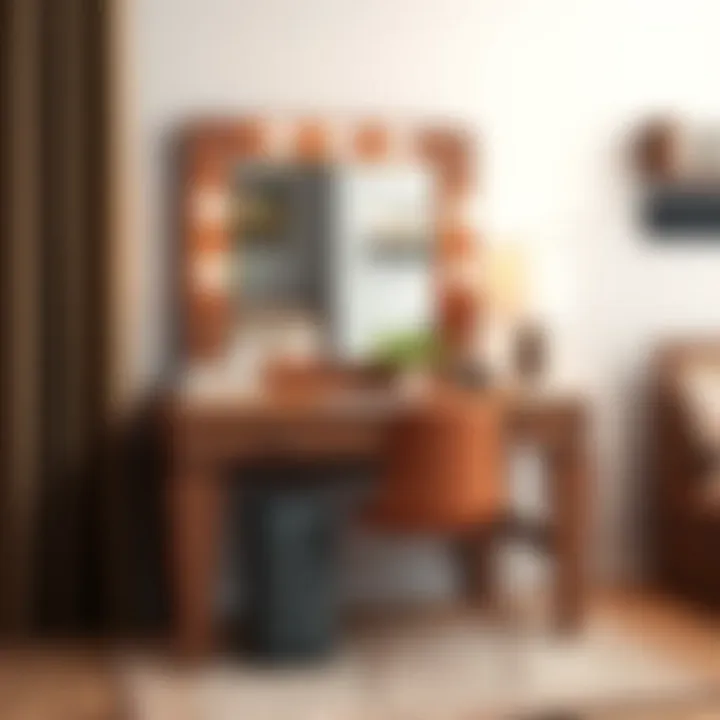 Stylish Wooden Dressing Table Organizer Stylish wooden dressing table organizer blending functionality with aesthetic design