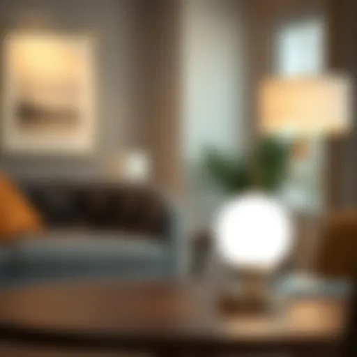 Elegant lamp globe holder showcasing a modern design