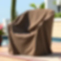 Elegant outdoor chair covered with a stylish replacement cover