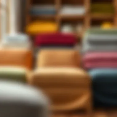 Variety of materials used in oversized chair covers