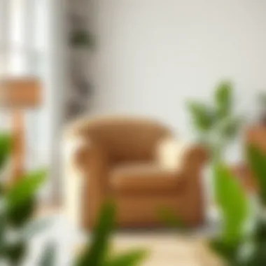 Modern interior showcasing oversized chair with a chic cover