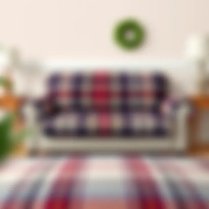 Maintaining plaid loveseat cover with proper care techniques