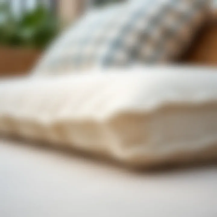 Close-up of high-quality materials for outdoor cushions