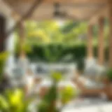 Luxurious outdoor space featuring extra thick cushions