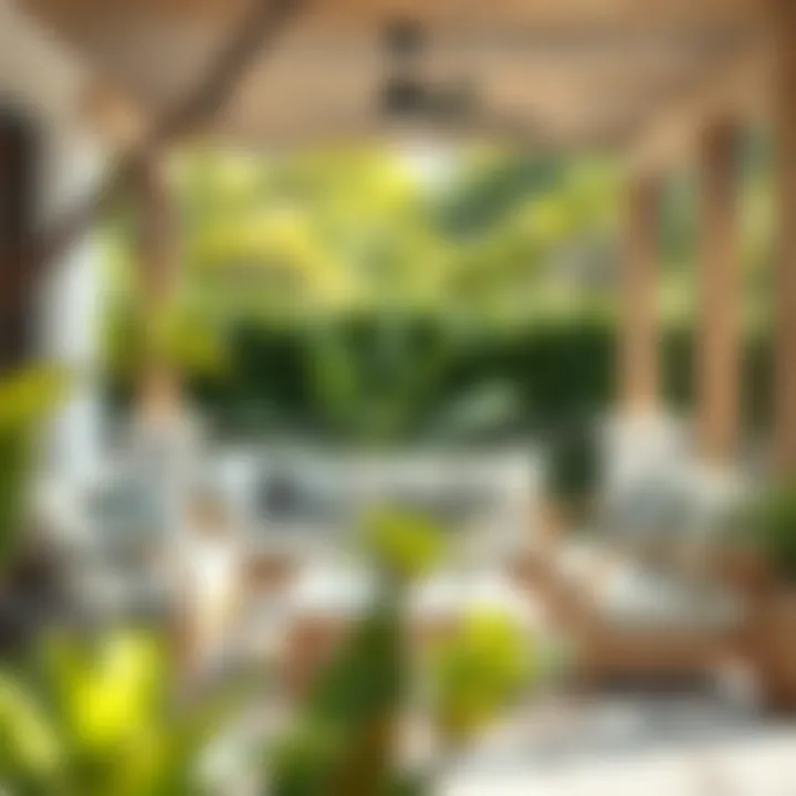 Luxurious outdoor space featuring extra thick cushions