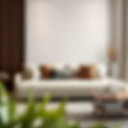 Modern convertible sofa bed in a stylish living room setting