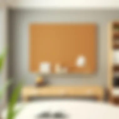 DIY cork board installation process illustrated