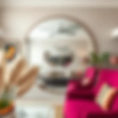 Creative use of fisheye mirrors in an artful space