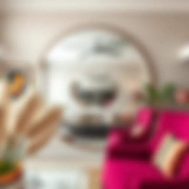 Creative use of fisheye mirrors in an artful space