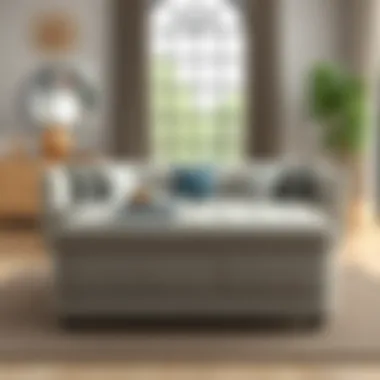 Versatile Double Ottoman as a Coffee Table Stylish double ottoman serving as a coffee table