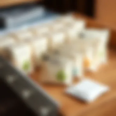 Eco-friendly packaging of scent packets showcasing sustainability