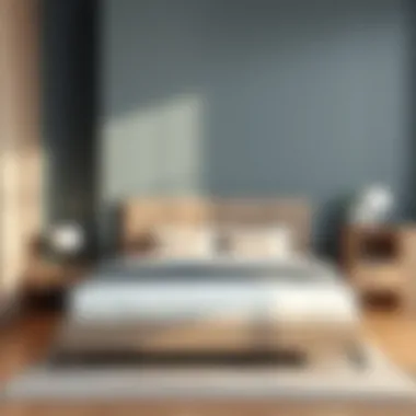 Aesthetic Appeal of Queen Bed Frames Elegant queen bed frame with cubbies in a contemporary interior setting