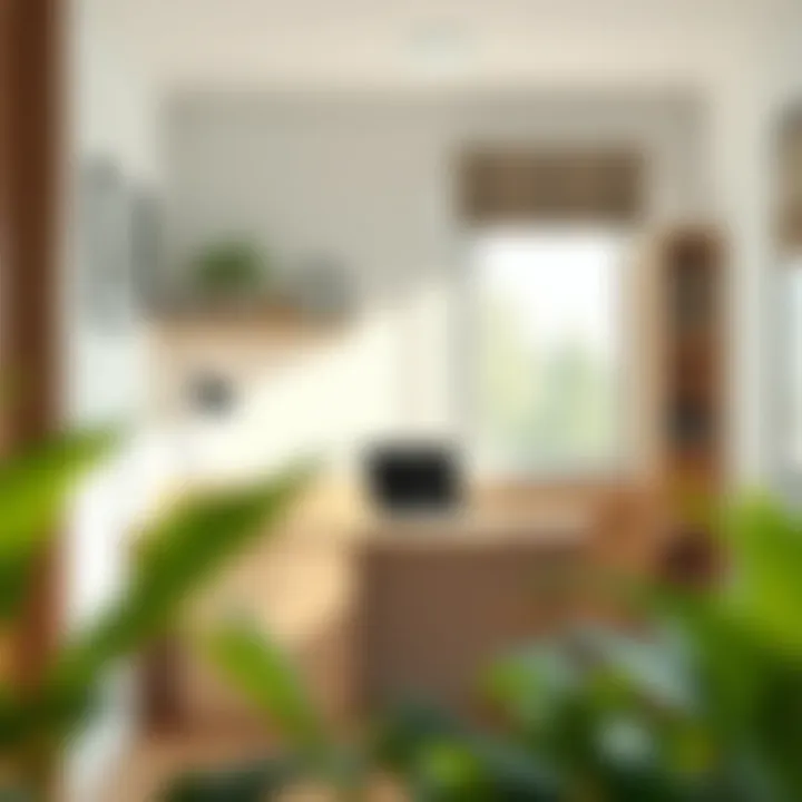 Compact Workspace with Smart Storage Stylish workspace in a compact area featuring smart storage solutions