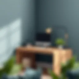 Stylish side desk extension enhancing workspace