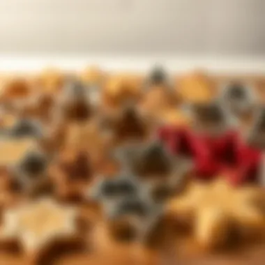 Diverse Cookie Cutter Collection Artistic display of cookie cutters in various shapes.