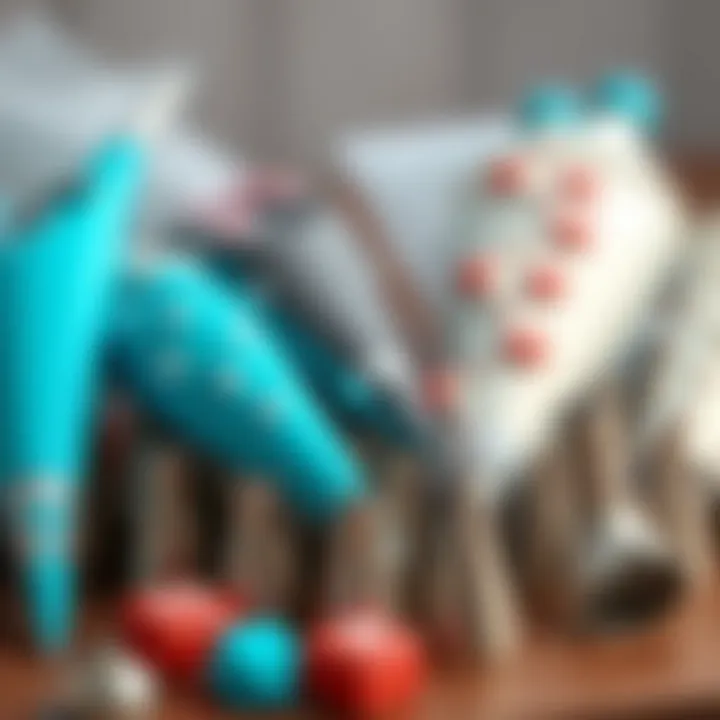 Creative Piping Tools for Decoration An assortment of decorative piping bags and nozzles.