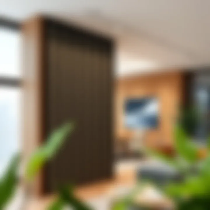 Modern acoustic room partition showcasing innovative design