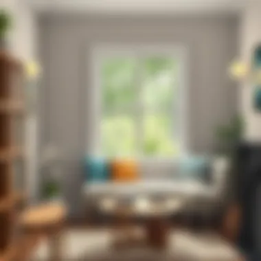 Adhesive sconces in a cozy reading nook