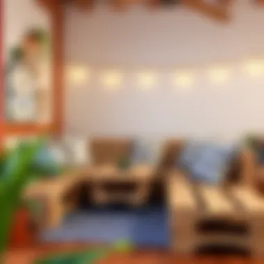 DIY Pallet Seating for a Unique Touch DIY pallet seating with cushions in a creative setup