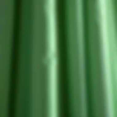 Close-up of eco-friendly shower curtain materials