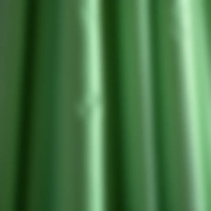 Close-up of eco-friendly shower curtain materials