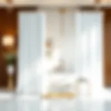 Elegant bathroom featuring an 80-inch tall shower curtain